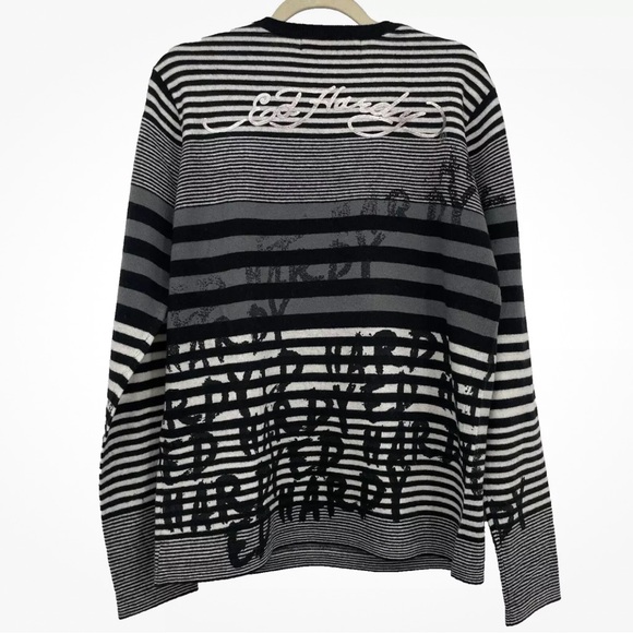 Ed Hardy by Christian Audigier NWT Wool Blend Pullover Sweater - Large - Picture 2 of 4